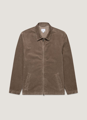 Men's Corduroy Harrington Jacket in Bark