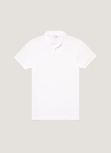 Men's Piqué Polo Shirt in White