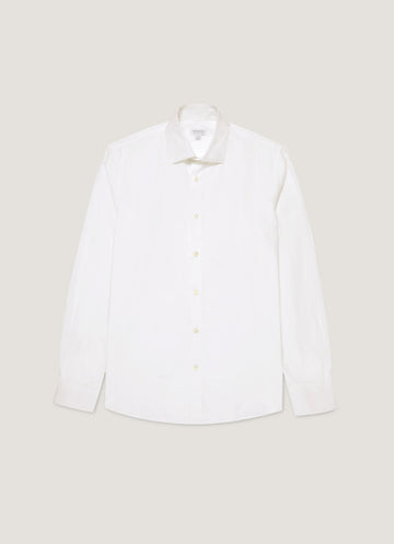 Men's Cutaway Collar Shirt in White