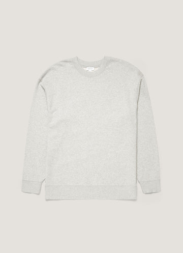 Men's Oversized Loopback Sweatshirt in Light Grey Melange