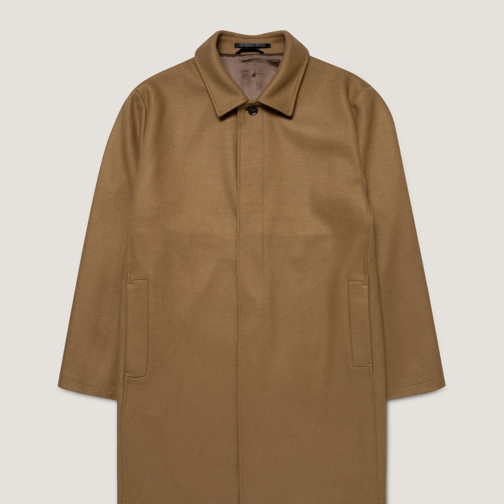 Men's Boiled Wool Coat in Mole