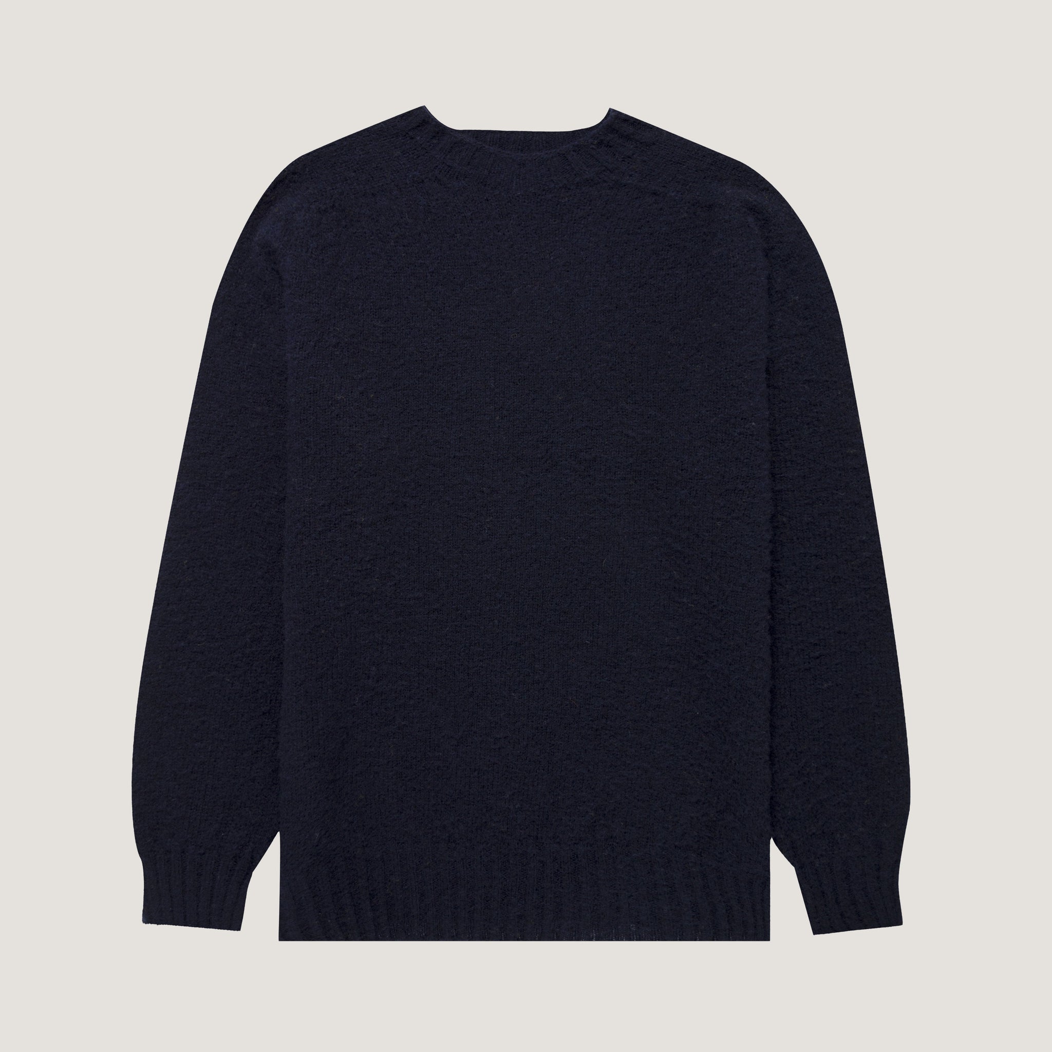 Men's Shetland Crew Neck Jumper in Navy