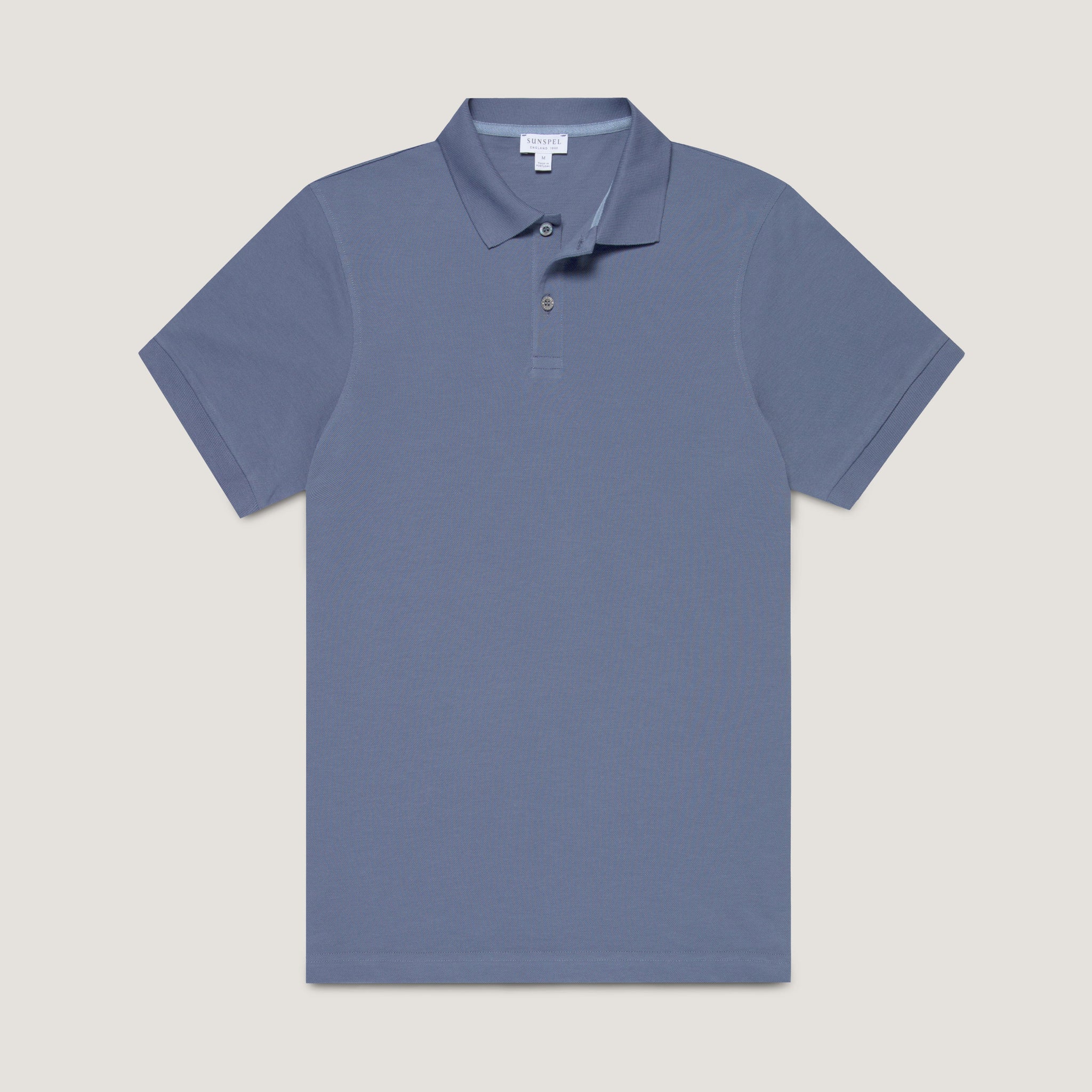 Men's Piqué Polo Shirt in Selvedge Blue