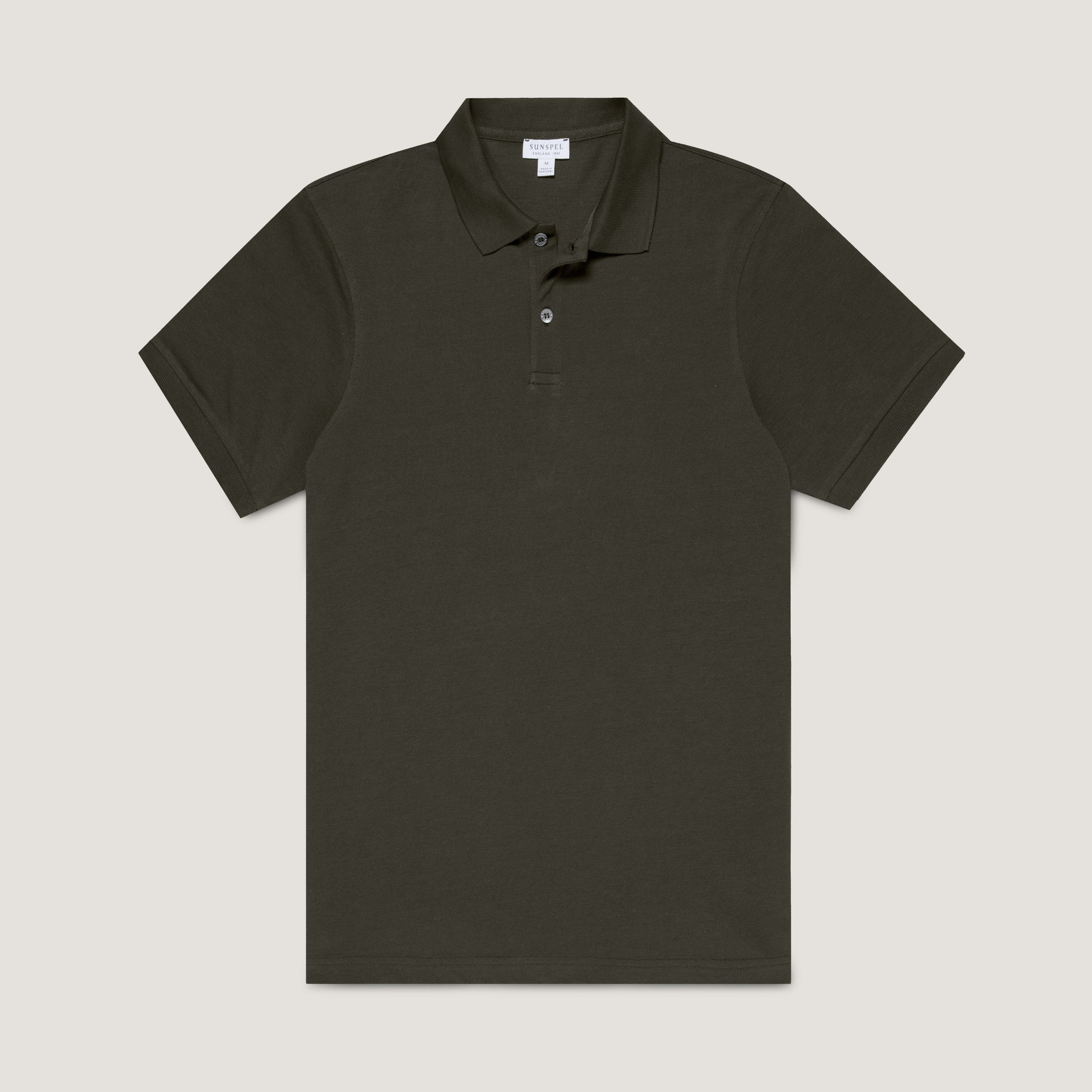Men's Piqué Polo Shirt in Dark Green