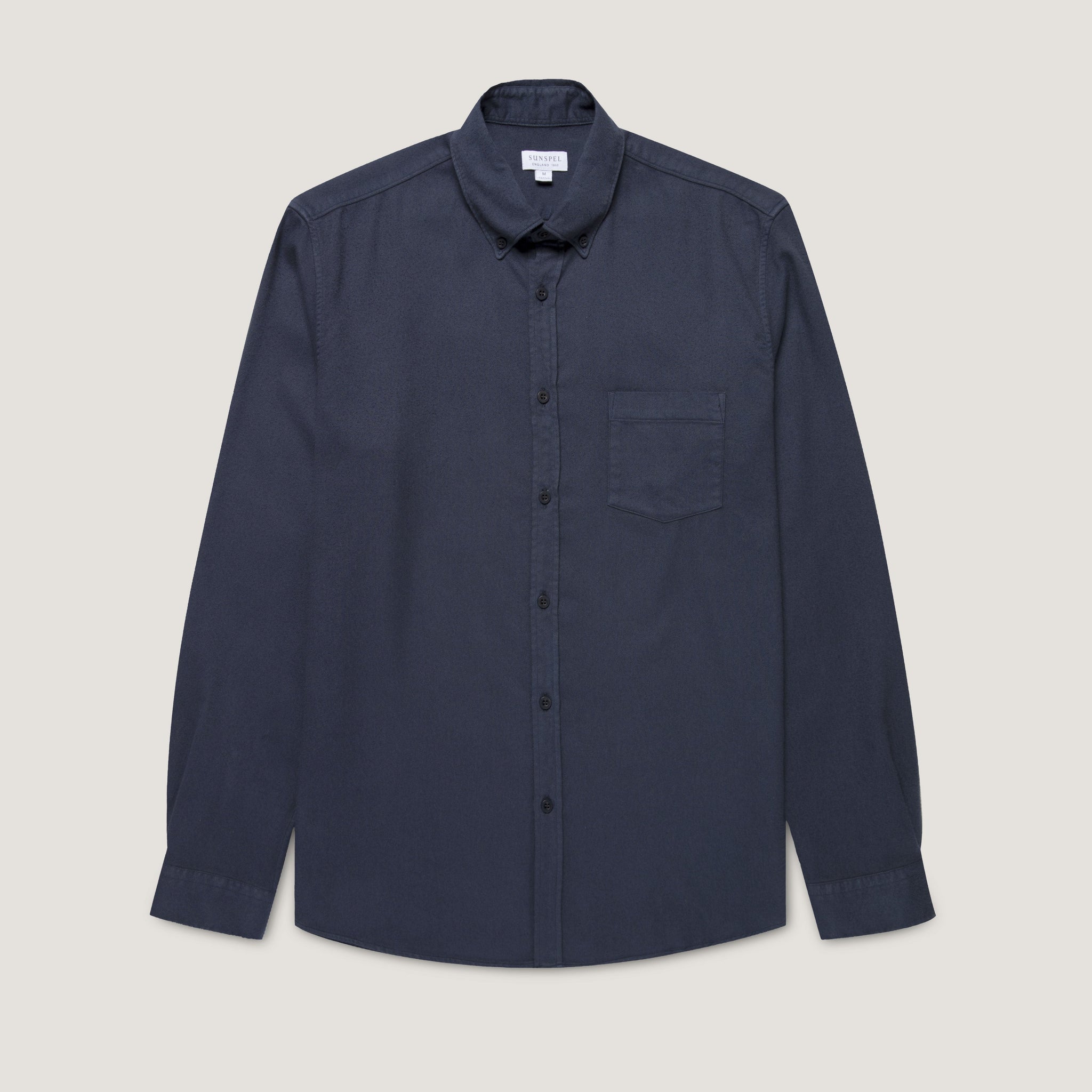 Men's Button Down Flannel Shirt in Navy