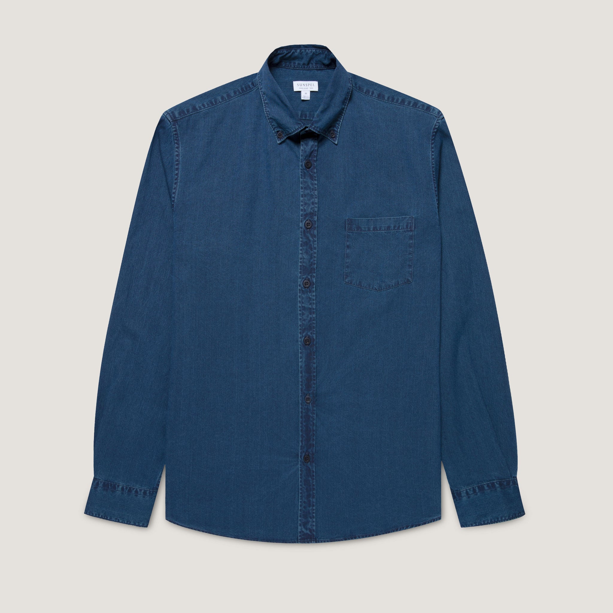 Men's Button Down Twill Shirt in Indigo