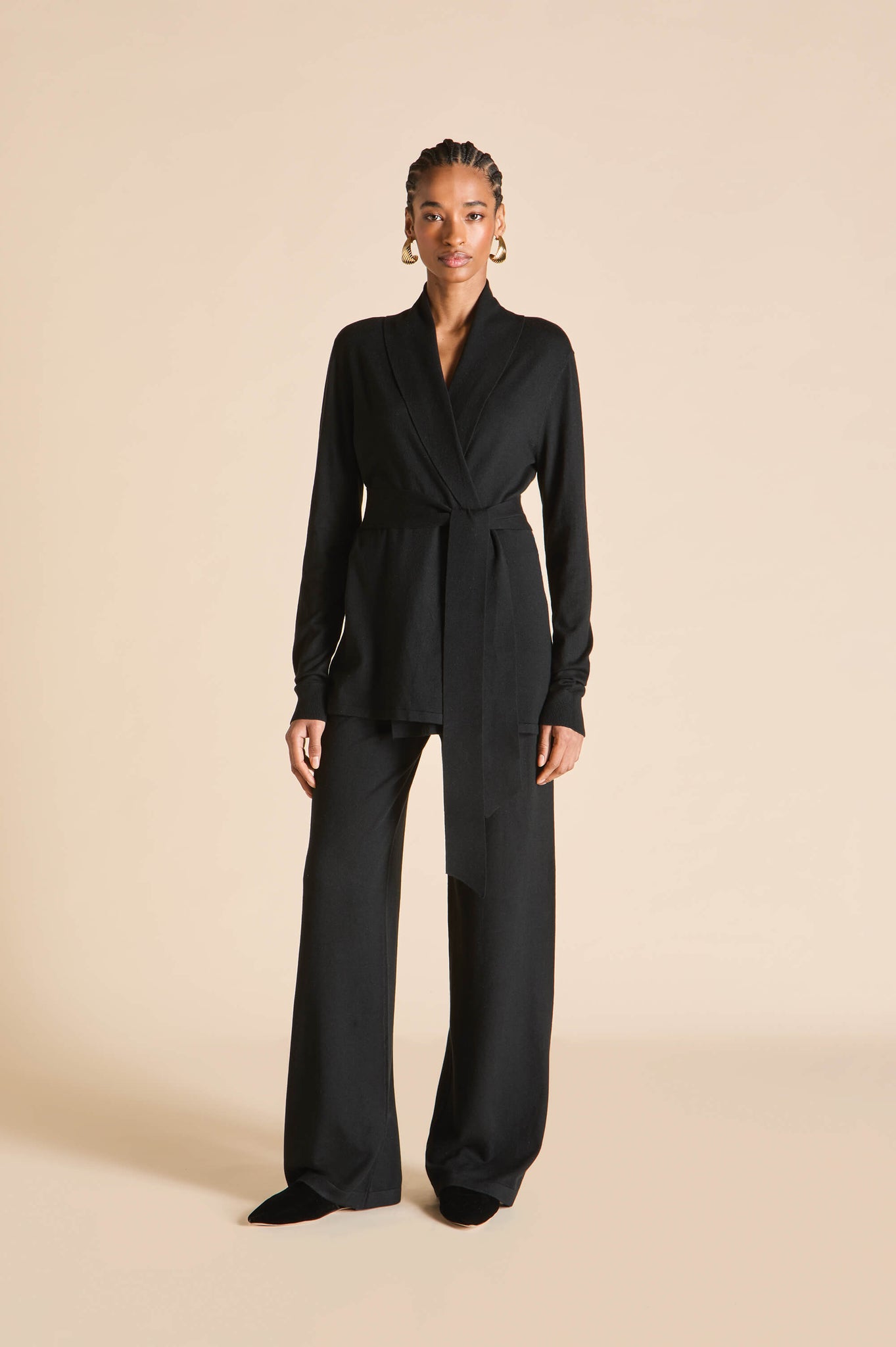 Caro Berlin Black Tracksuit in Silk-Cashmere