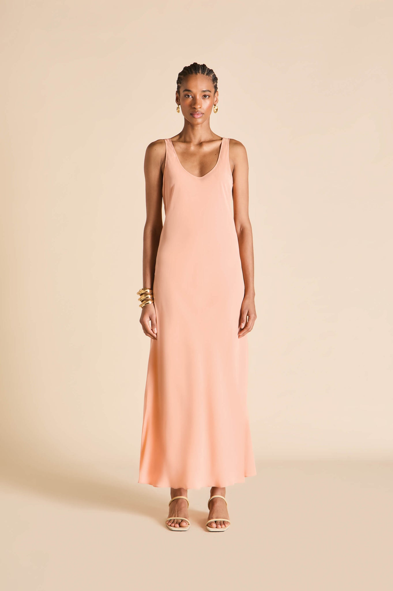 Dali Tangerine Dress in Silk Crêpe de Chine