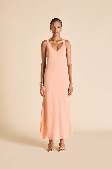 Dali Tangerine Dress in Silk Crêpe de Chine