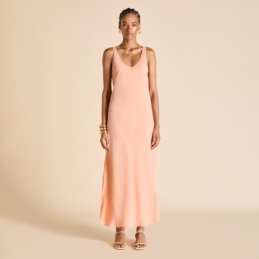 Dali Tangerine Dress in Silk Crêpe de Chine